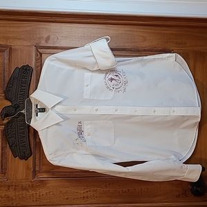 Lauren Jeans Company. Ralph Lauren Button Down Shirt.  White Long Sleeve  Sz XS